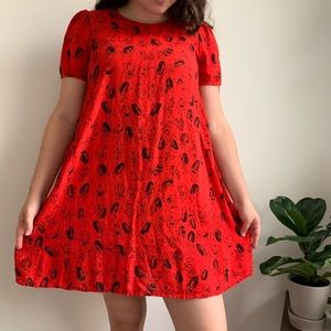 Nooworks girls print red dress